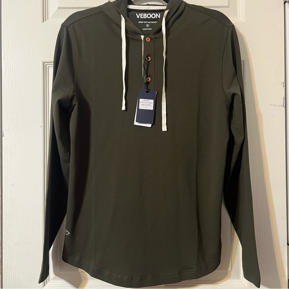 💗5 for $25💗 Veboon Drop Cut Lux Button Hoodie